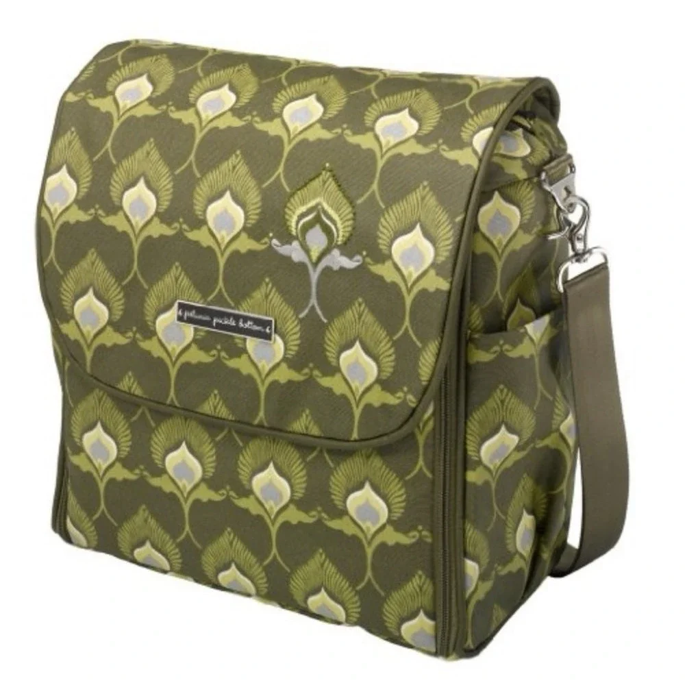 Petunia Pickle‎ Bottom Diaper Bag Large Boxy Backpack Green Floral